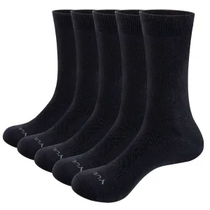 5-Pack Men's Black Cotton Dress Socks