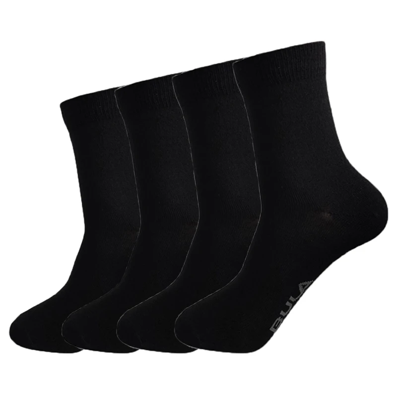 Men's black dress socks winter mid-calf socks - 4 Pairs