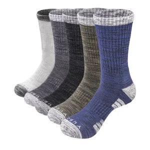 Men's Winter Warm Socks Cotton Hiking Socks - 5 Pairs