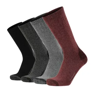 Men's Winter Hiking Boot Socks Warm Crew Socks - 4 Pairs