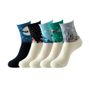 5-Pack Cute and Funny Women's Cotton Socks