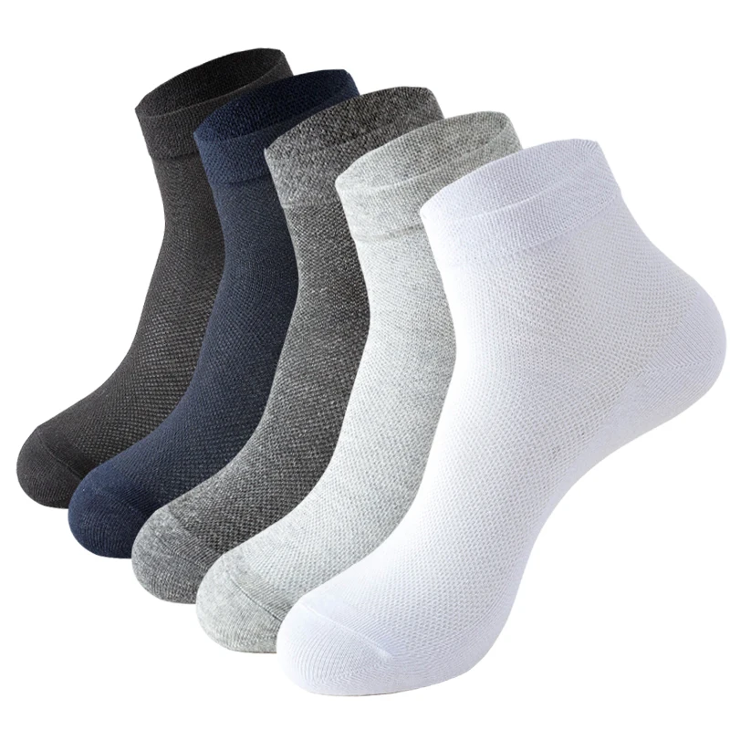 5 Pairs of Men's Organic Cotton Casual Athletic Socks